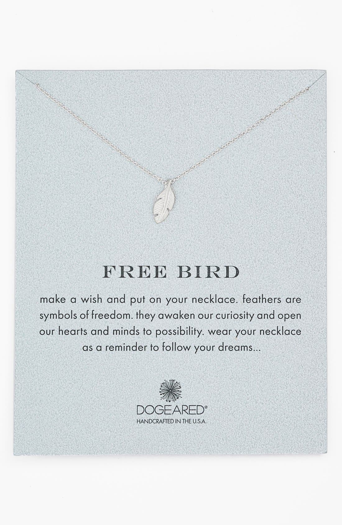 Dogeared 'Reminder Free Bird' Feather Necklace Nordstrom