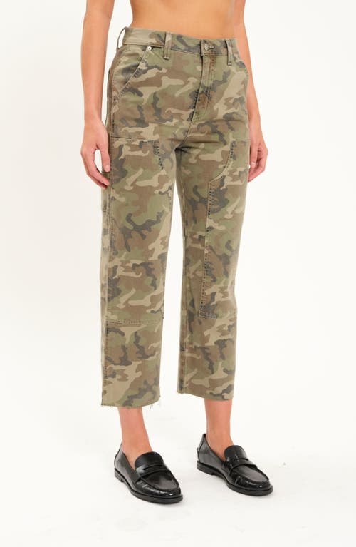 Daze Sun High Waist Crop Straight Utility Pants In Hideaway