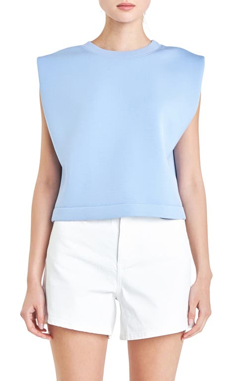 Grey Lab Soft Muscle Crew-neck Top In Lightblue In Blue