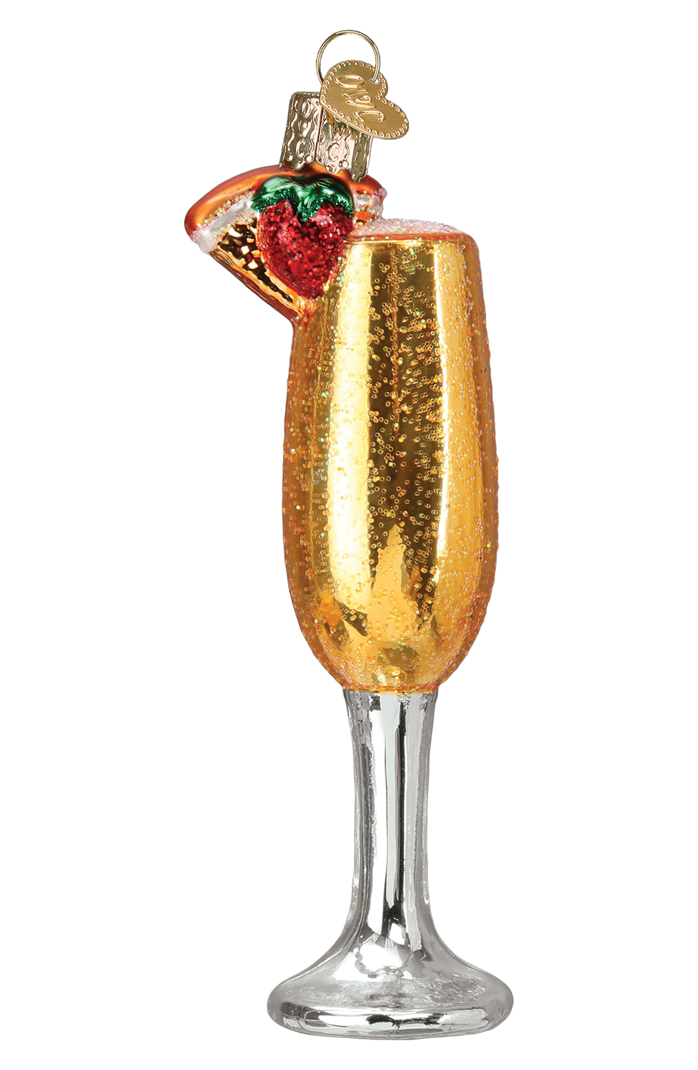 Old World Christmas Mimosa Ornament in Orange 