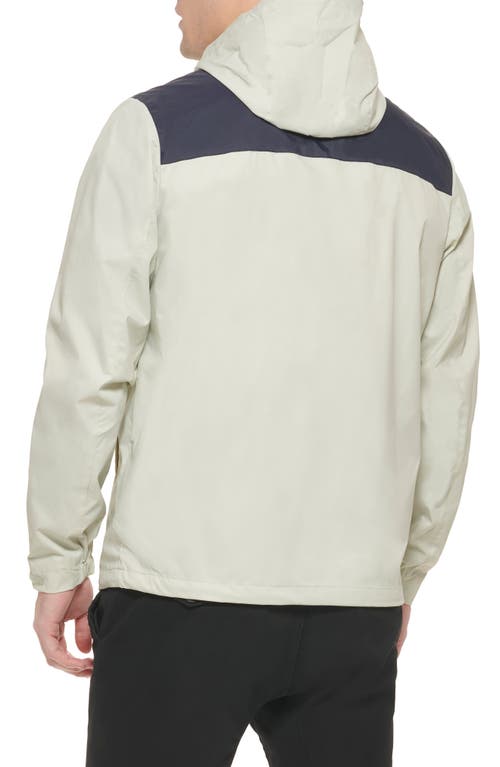 Tommy Hilfiger Hooded Rain Slicker Jacket In Navy/ice