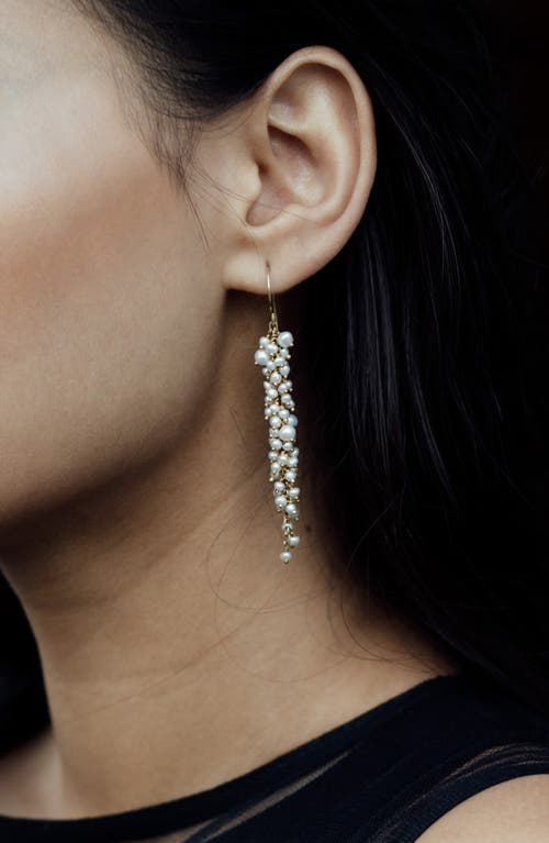 Freya Rose Delicate Pearl Drops In Gold