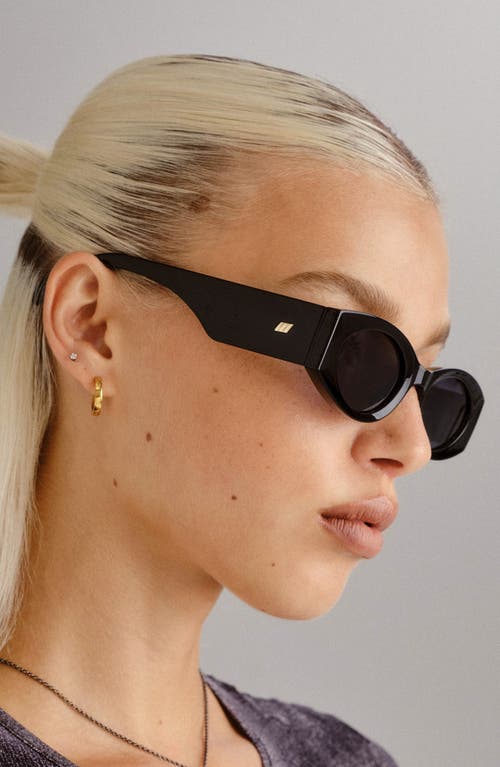 Le Specs Mermaiden 52mm Rectangular Sunglasses In Black