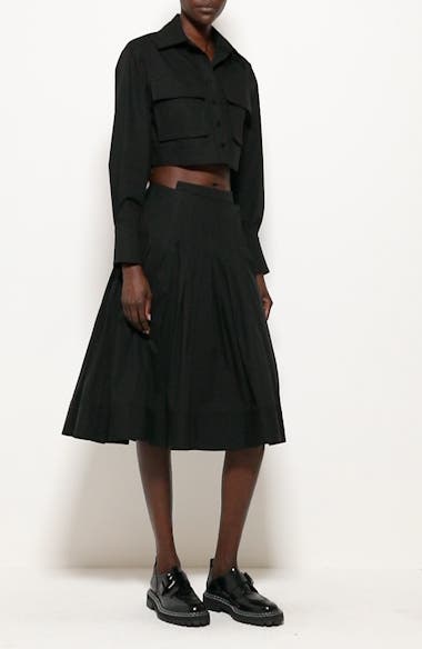 Cotton Poplin Wrap Skirt