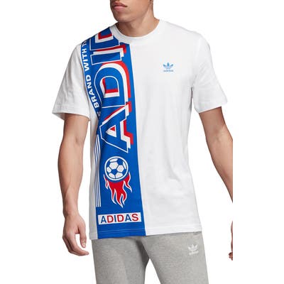 Adidas Originals Side Scarf Graphic T-Shirt, White