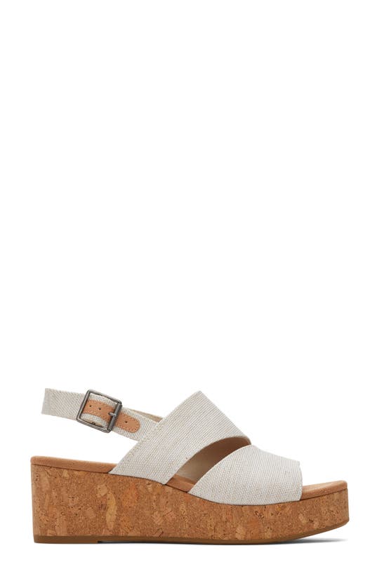 Toms Claudi Platform Wedge Sandal In Natural