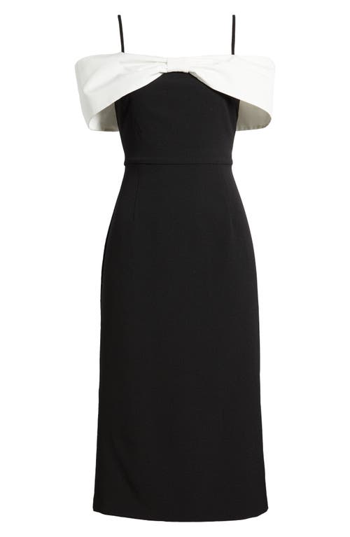 JULIA JORDAN JULIA JORDAN BOW COLORBLOCK OFF THE SHOULDER DRESS 