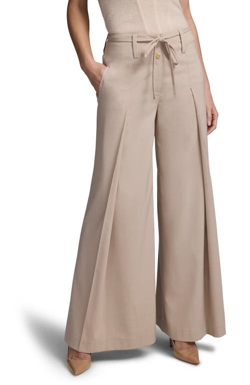 Shop Nic + Zoe Nic+zoe Milan Tie Waist Wide Leg Pants In Chamois