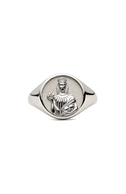 Awe Inspired Persephone Signet Ring in Sterling Silver