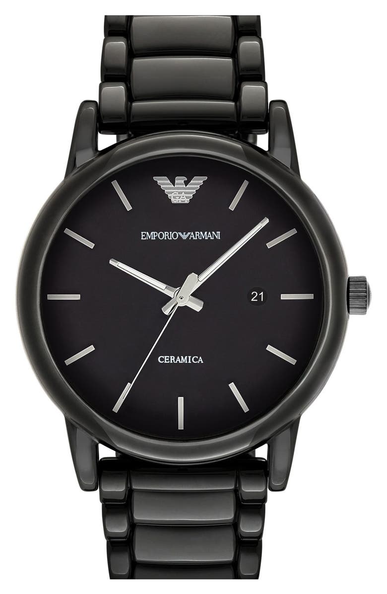 Emporio Armani Ceramic Bracelet Watch, 43mm | Nordstrom