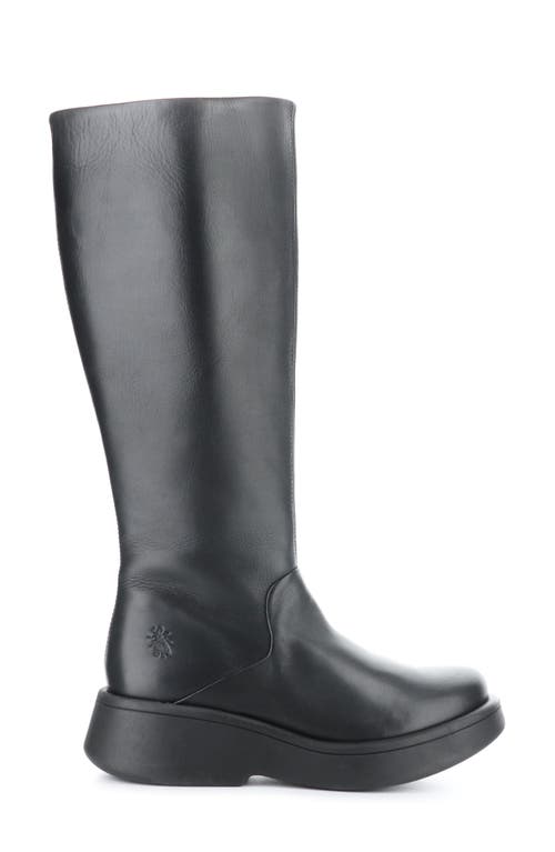 Fly London Mubi Knee High Boot In Black Dublin