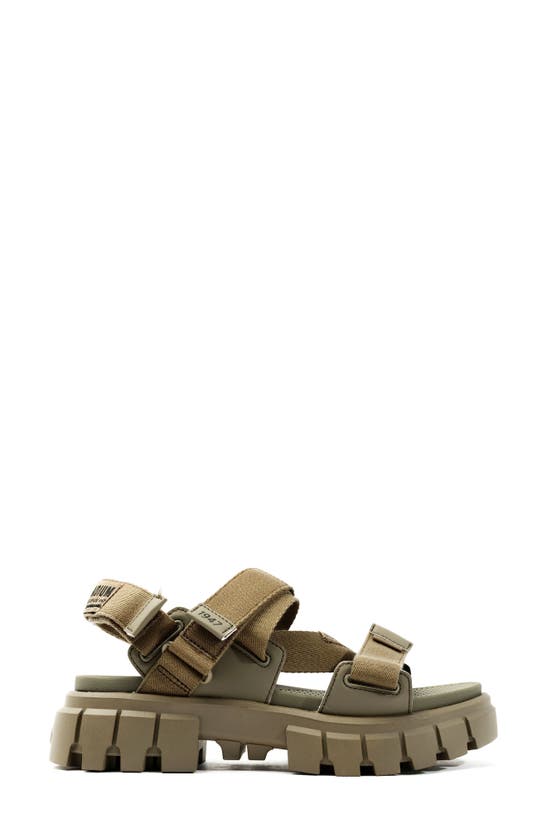 Palladium Revolt Mono Platform Sandal In Dusky Green