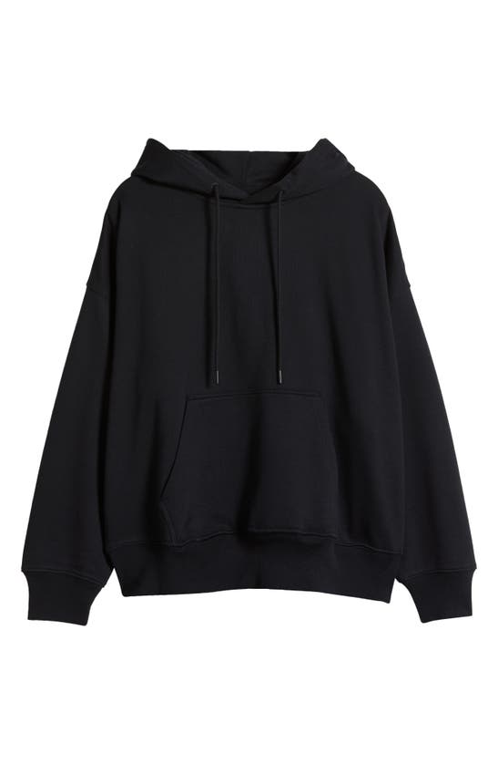 Shop Purple Brand Oversize Cotton French Terry Hoodie In Black
