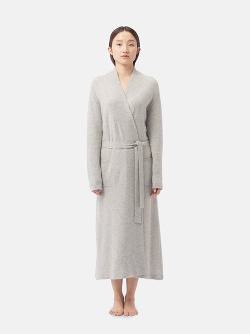 Shop Gobi Cashmere Long Cashmere Robe In Dawn Blue