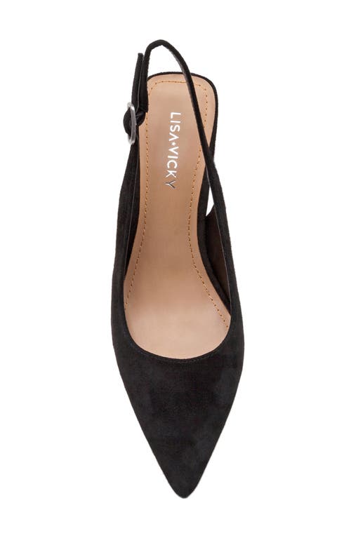 Shop Lisa Vicky Zee Pointed Toe Slingback Pump In Black