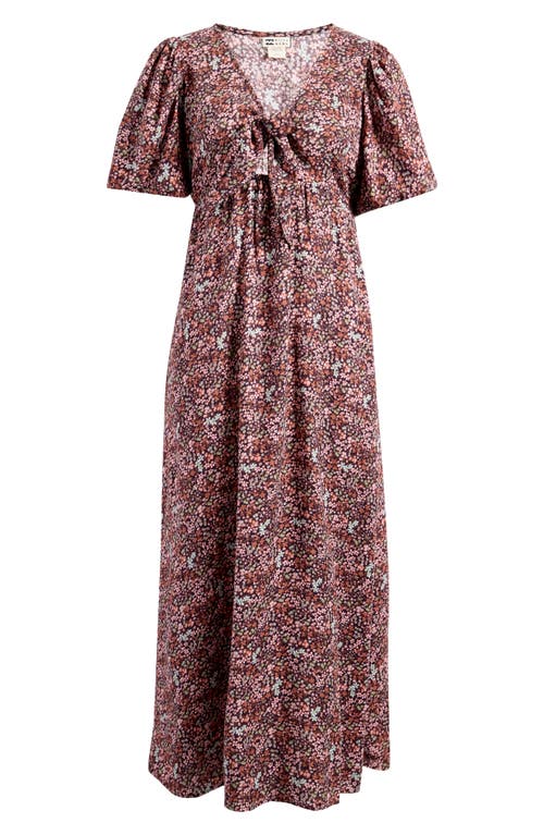 BILLABONG BILLABONG NIGHT FALL FLORAL CREPE MAXI DRESS 