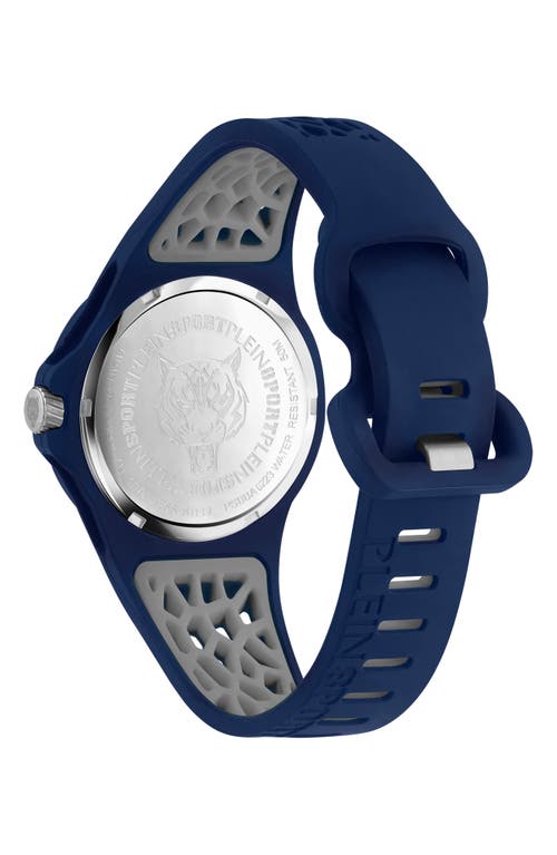 Philipp Plein Sport Three-hand Quartz Silicone Strap Watch, 40mm In Blue