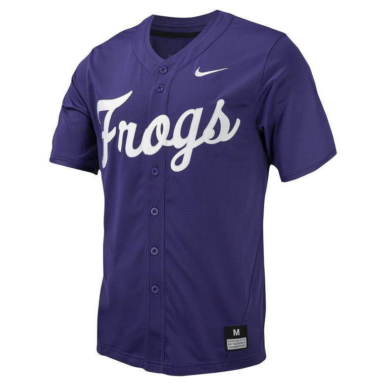 Shop Nike Purple Tcu Horned Frogs Replica Full-button Baseball Jersey