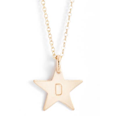 Nashelle 14K-Gold Fill Initial Mini Star Pendant Necklace