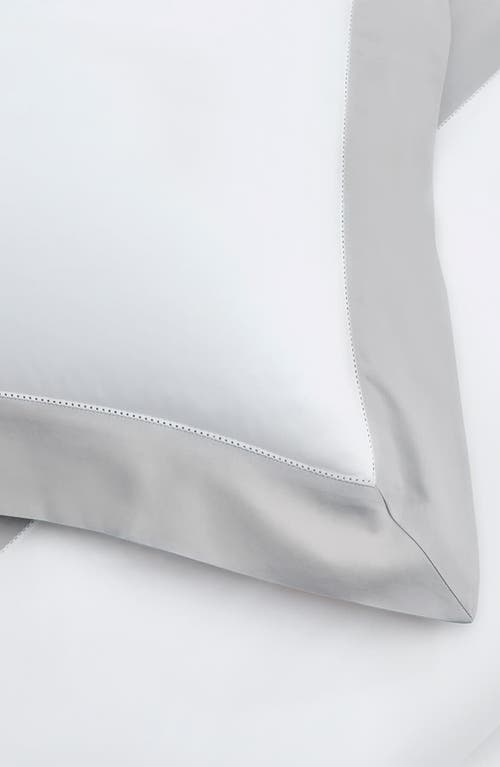 Shop Boll & Branch Signature Colorblock Organic Cotton Duvet Cover & Sham Set In White/pewter