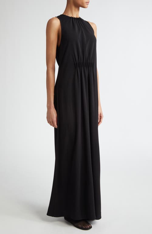 Shop Fforme Dillon Pleat Detail Jersey Column Dress In Black