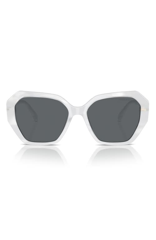 Swarovski 57mm Constella Oval Sunglasses in White 