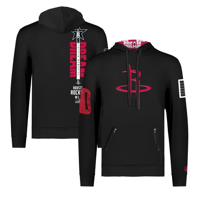 Shop Fisll Unisex  X Black History Collection  Black Houston Rockets Pullover Hoodie