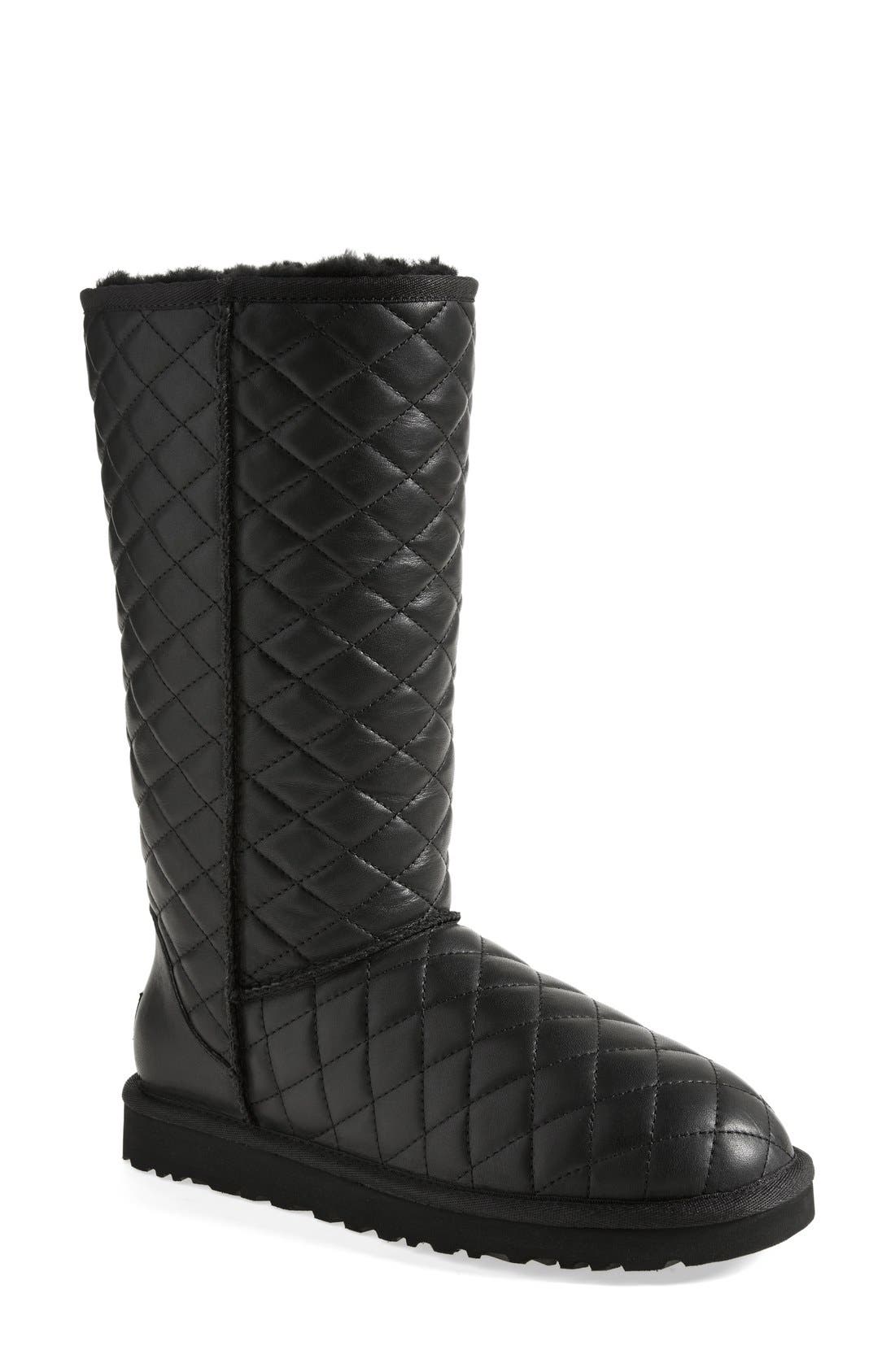 ugg black quilted boots