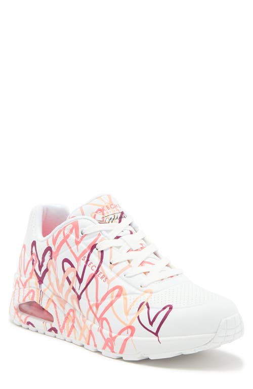 Skechers X James Goldcrown Uno Spread The Love Trainer In White