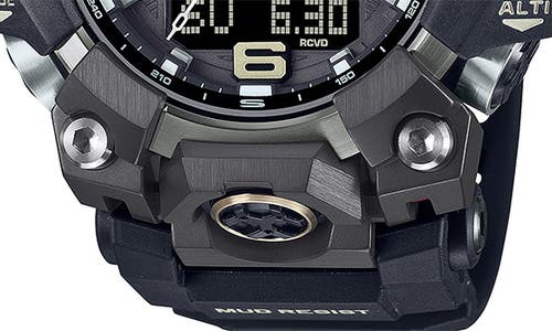 Shop G-shock Master Of G Mudmaster Resin Casio Ana-digi Watch, 58.7mm In Black