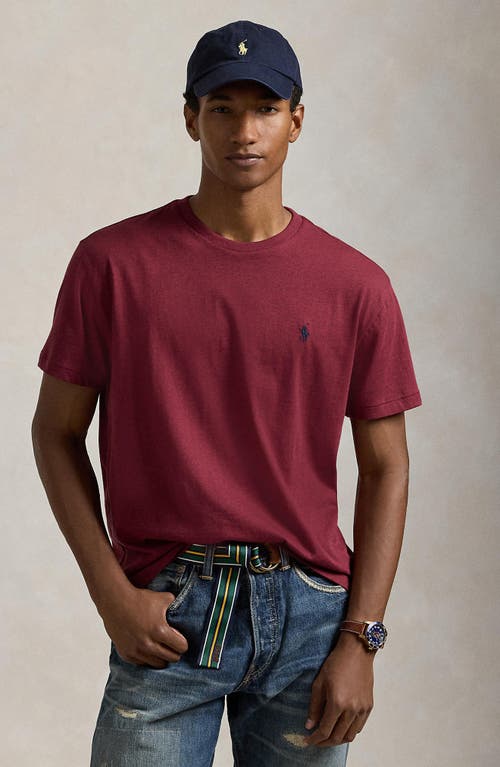 Shop Polo Ralph Lauren Jersey T-shirt In Vintage Port Heather