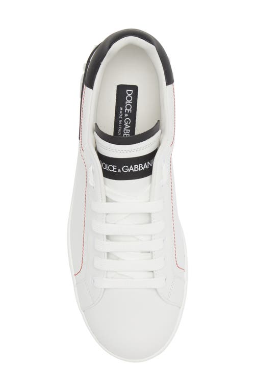 Shop Dolce & Gabbana Dolce&gabbana Portofino Logo Spoiler Sneaker In White/black