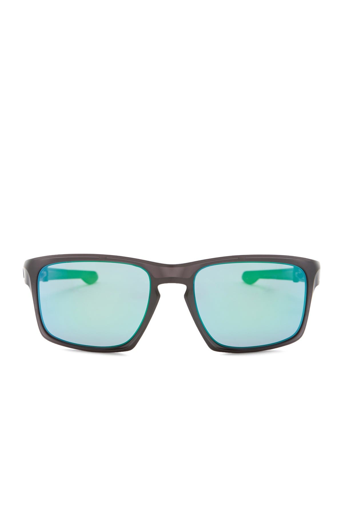 oakley men's sliver polarized rectangular sunglasses