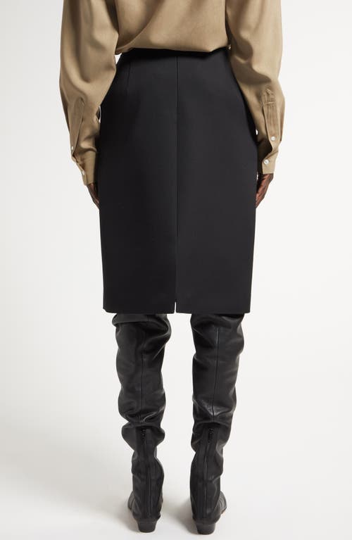 The Row Corrina Wool Blend Twill Skirt In Black