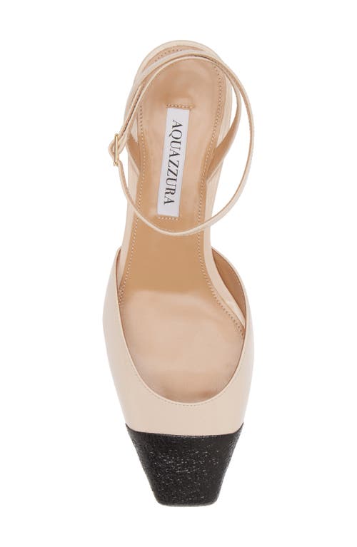 Shop Aquazzura French Flirt Square Toe Pump In Nude/black