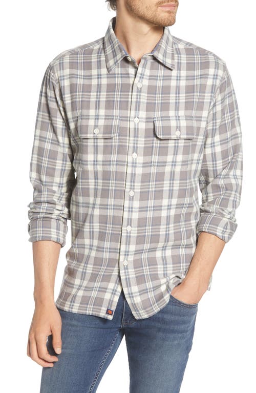 Mountain Regular Fit Flannel Button-Up Shirt in Z/dnublue Haze