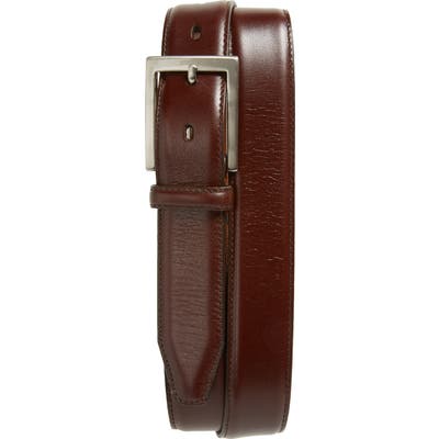 Johnston & Murphy Calfskin Belt, Brown