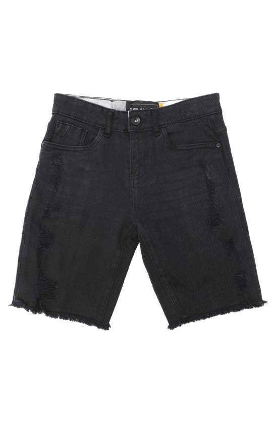 X-ray Xray Kids' Distressed Denim Shorts In Black Wash