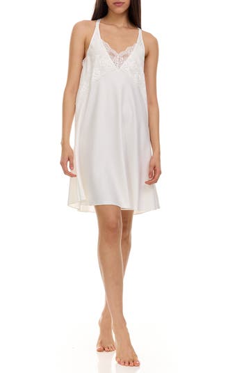 Flora Nikrooz Shereen Lace Trim Satin Chemise | Nordstrom