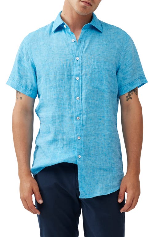 Rodd & Gunn Ellerslie Short Sleeve Linen Button-Up Shirt at Nordstrom,