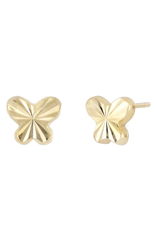 Bony Levy 14K Gold Textured Butterfly Stud Earrings in 14K Yellow Gold at Nordstrom