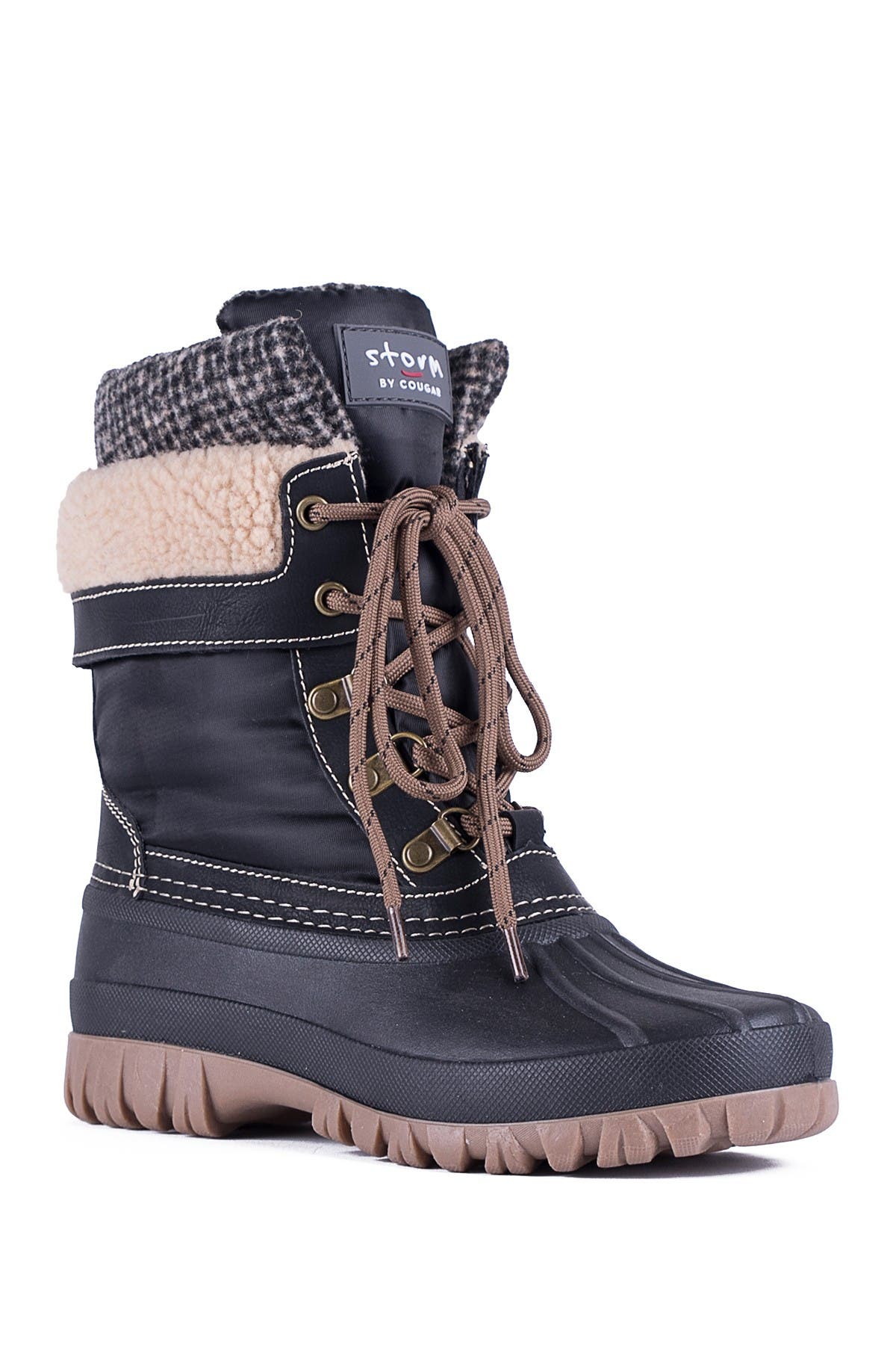 cougar creek waterproof faux shearling boot