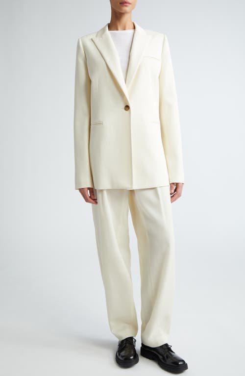 Partow Harlow Cotton Stretch Twill Blazer In Ivory