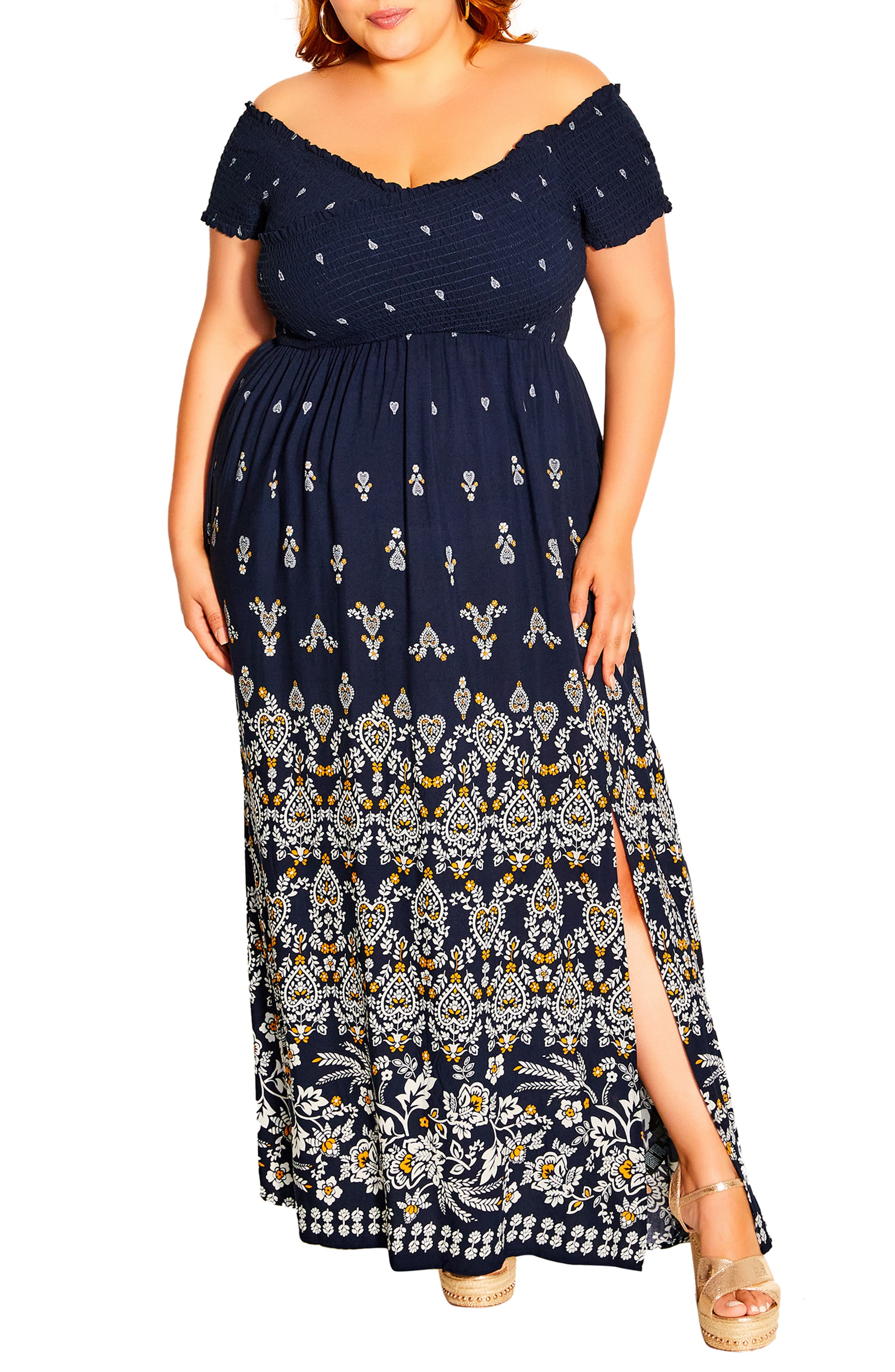 ladies navy maxi dress