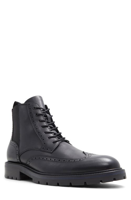 Aldo Toney Waterproof Lace-up Wingtip Boot In Black