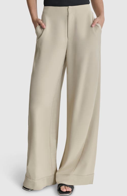 Shop Dkny Wide Leg Pants In Trench