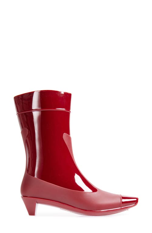 Shop Jeffrey Campbell Drench Cap Toe Boot In Red Combo