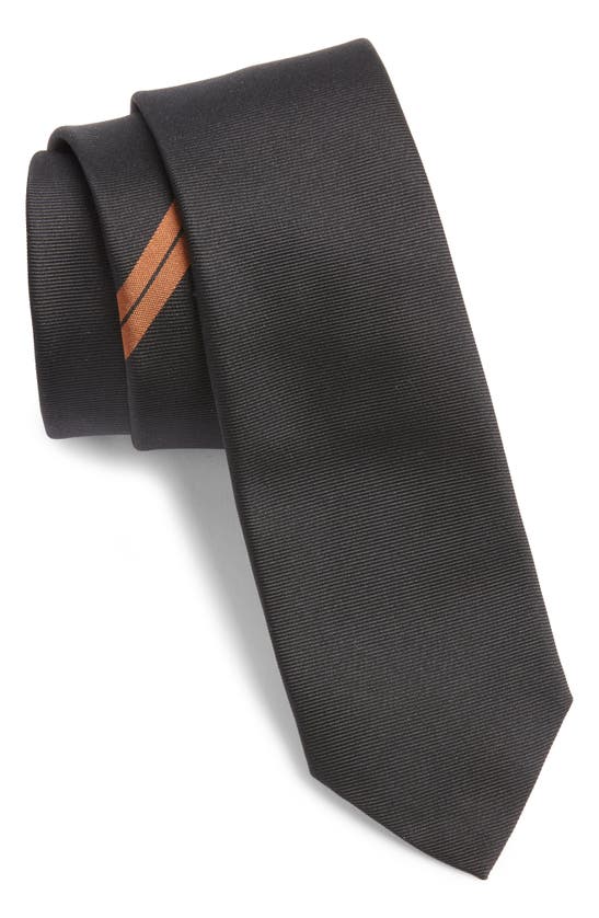 Shop Zegna Ties Diagonal Stripe Mulberry Silk Jacquard Tie In Vicuna