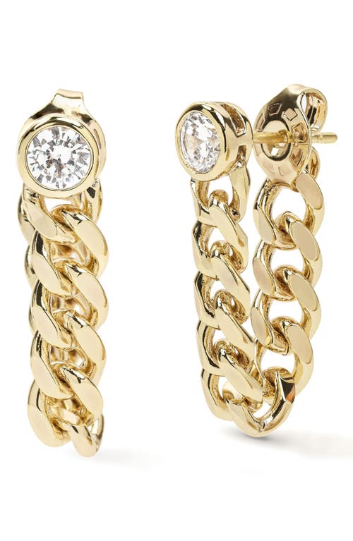 Melinda Maria Julian Soft Chain Hoop Earrings In Goldhite