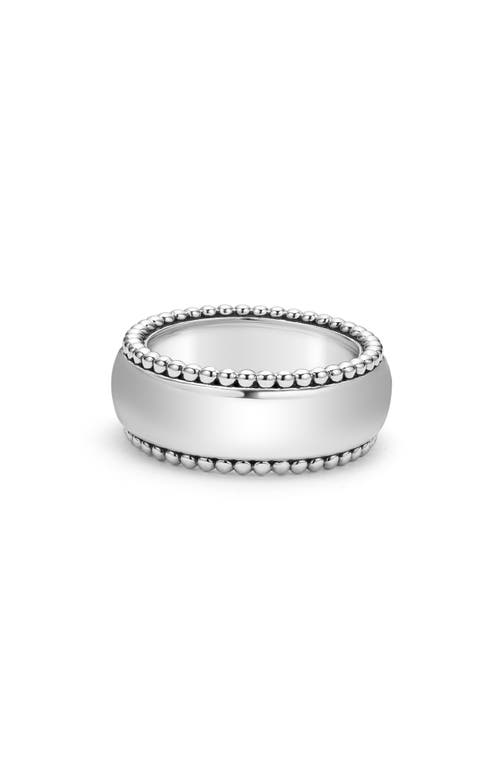 Lagos Men's Sterling Silver Anthem Polished Caviar Bead Band - Exclusive In Silver